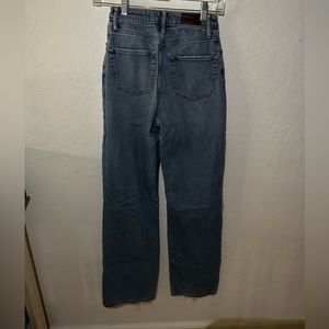ultra high rise ripped dad jean